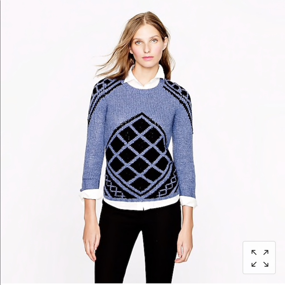J Crew asymmetrical design sweater